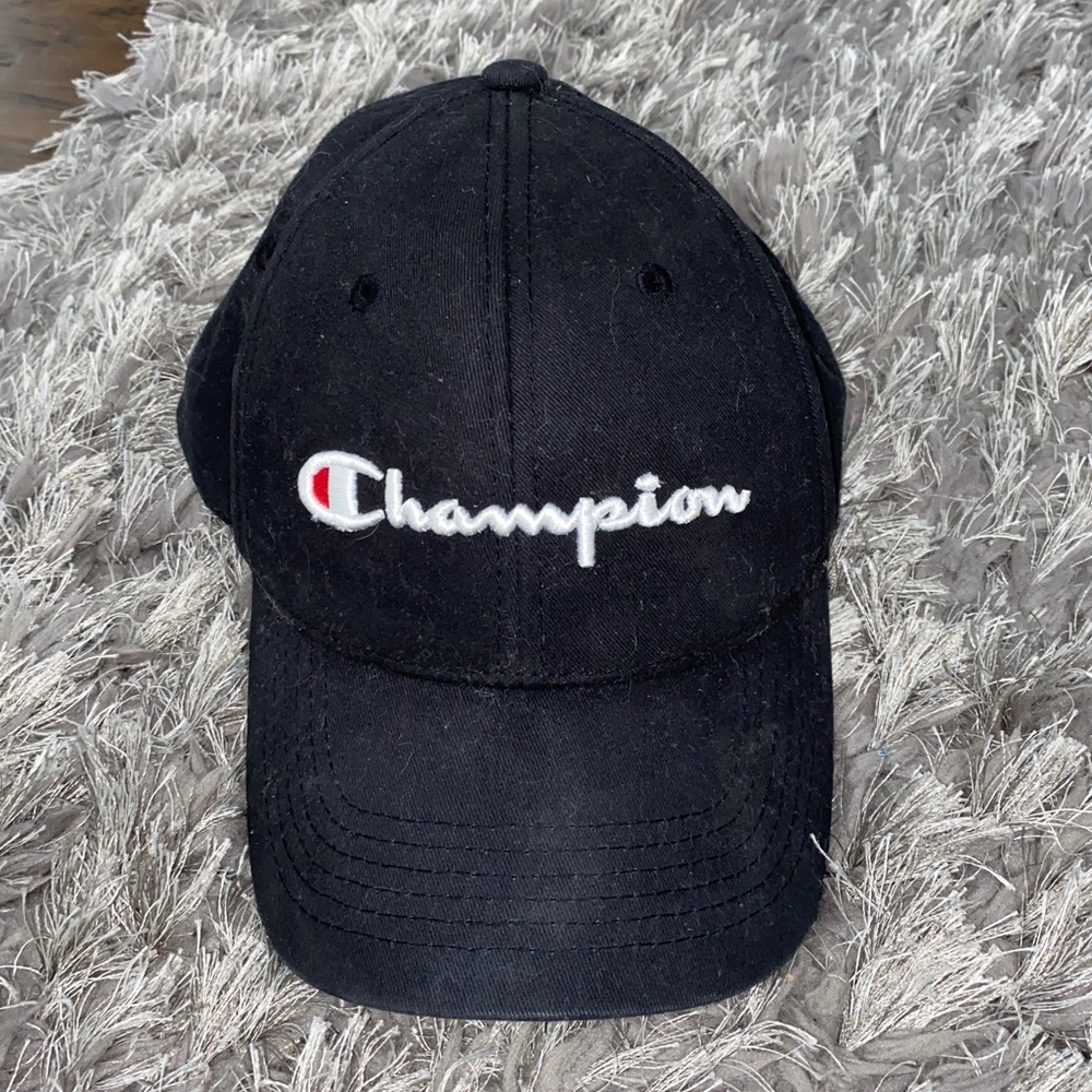Black champion hat